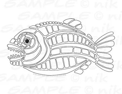 Piranha Coloring Page - 50 recent pictures for coloring - ic