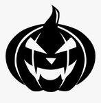 Pumpkin Volcano Clipart - Scary Black Pumpkin , Free Transpa
