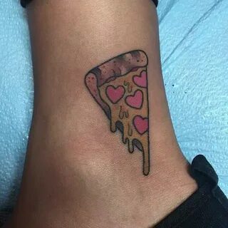 Pizza tattoo by Alex Strangler. #AlexStrangler #heart #pizza