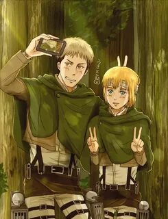 Selfie! 😄 Jean und Armin Attack on titan jean, Attack on tit