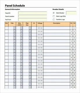 Electrical Panel Labels Template Fresh Panel Schedule Templa