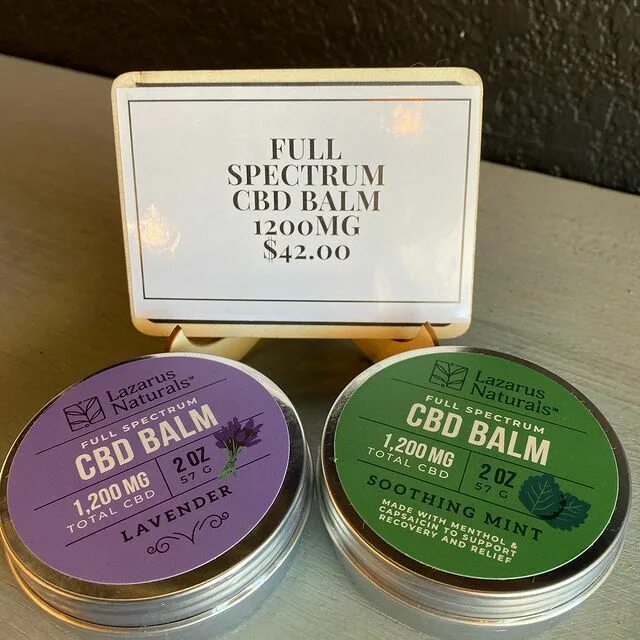 May be an image of text that says 'FULL SPECTRUM CBD BALM 1200MG $42.0...