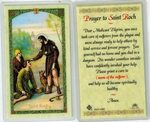 Prayer to St. Roch, laminated prayer card