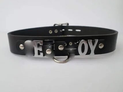 Lockable real leather sex toy fetish bondage slave collar Et