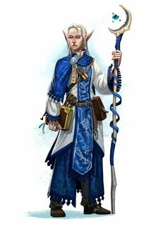 Male Elf Wizard - Pathfinder PFRPG DND D&D 3.5 5E 5th ed d20