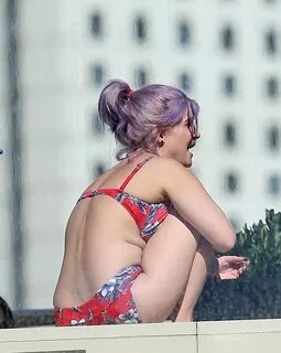 Kelly Osbourne - Red Floral Bikini Candids -07 GotCeleb