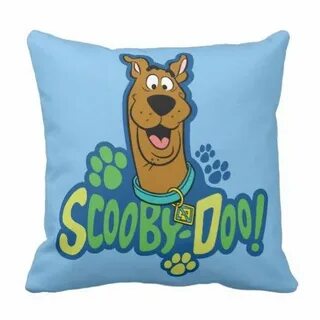 Scooby-Doo Paw Print Character Badge Throw Pillow Zazzle.com