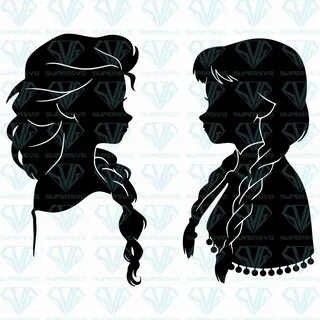 Frozen Sisters Elsa And Anna Disney Svg Files For Silhouette