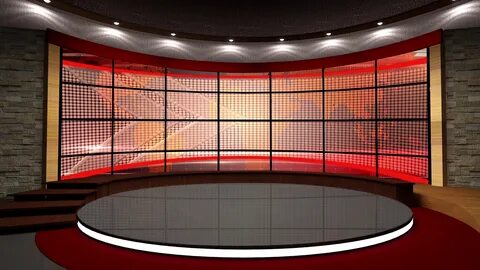 News TV Studio Set 44 - Virtual Green Screen Background Loop
