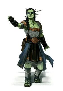 Female Orc or Half-Orc Oracle or Shaman - Pathfinder PFRPG D