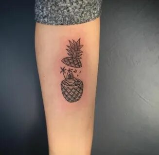 Adorable pineapple tattoo design by Yasin #adorable #design 