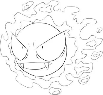 Gastly Coloring Lesson Kids Coloring Page - Coloring Lesson 