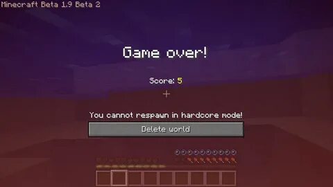 Hardcore mode-death screen image - Minecraft - Indie DB