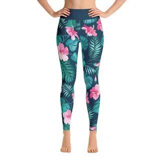 Floral Yoga Pants Yoga Leggings Tropical Printed Leggings Et