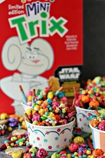 Mini Trix Cereal Jedi Snack Mix with Lightsaber Pretzels Kid