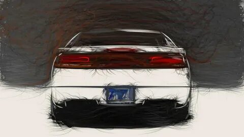 Nissan 300ZX Draw Digital Art by CarsToon Concept