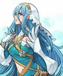 Safebooru - 1girl azura (fire emblem) blue hair fingerless g