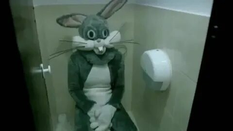 Ads Fun - Creepy Bunny in the toilet on Make a GIF