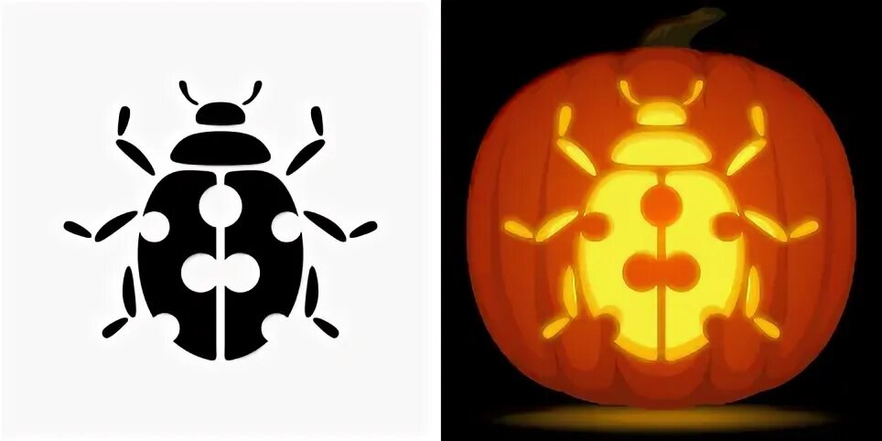 Free Ladybug Pumpkin Stencil