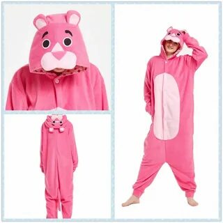 Pink Panther Kigurumi Onesie Pajama For Adult Costume