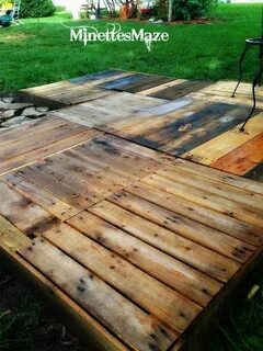 MinettesMaze: DIY Pallet Deck Pallet diy, Pallet decking, Di