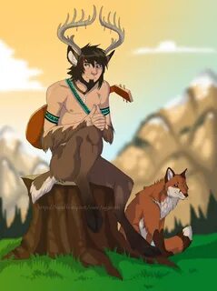 The Faun and his Fox by Agaroth -- Fur Affinity dot net