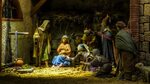 Silent Night Nativity Scene ricar Art & Collectibles Waterco