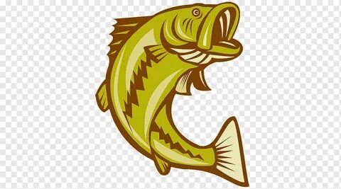 Largemouth bass Bass fishing, Fishing, cartoon, sports, jump