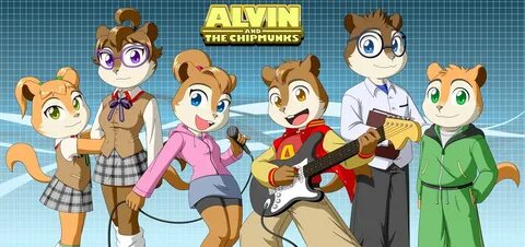 Alvin and the Chipmunks in Anime Style Alternate Universe Kn