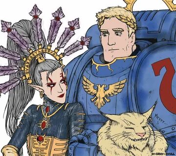 Warhammer 40000 Roboute Gilliman, Yvraine and her Gyrinx (ar