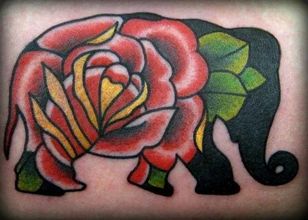 #rose# tattoo# traditionaltattoo# elephant Traditional tatto