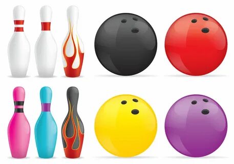 Bowling Pins And Balls 102696 Vector Art at Vecteezy