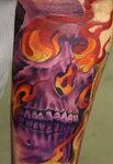 Flame skull Tattoos