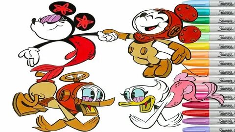 Mickey Mouse Coloring Book Pages Minnie Mouse Mermaid Donald