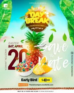 NiteLifeBuzz.com - Day Break Breakfast Party Jamaica - Easte