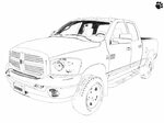 Outline Lifted Truck Drawings