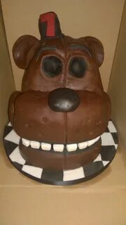 Five Nights at Freddy's Freddie Bear Cake https://www.facebo