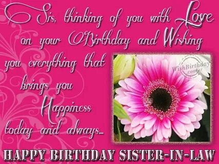 Birthday Wishes for Sister In Law - Birthday Images, Picture