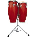 LP LPA646 Aspire Conga Set with Double Stand Red Wood - Walm