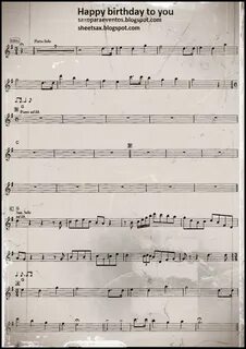 "Happy birthday to you" score (Sheet music) and playalong fr