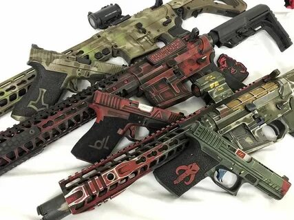 Coordinated pistol and carbine paint jobs Star wars guns, Ba