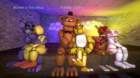 SFM Faded Freddy x Chica Bonnie x Toy chica Foxy x Mangle - 