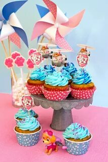 PAW Patrol Skye Cupcakes Toppers Skye paw patrol cake, Skye 