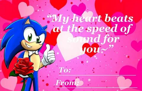 Valentines Day Cards (Sonic) by CAcartoon Valentine day card