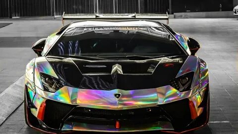 Lamborghini Aventador - Rainbow Chrome wrap WrapStyle