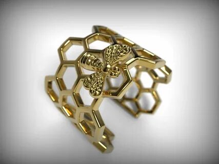 3d printed honeycomb black ring 3D printing models Mito3D