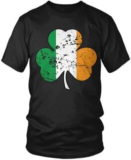 St Pattys Day Irish Distressed Shamrock American Flag Patric