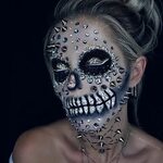 Sugar Skull Halloween Makeup @glamandgab 128 Likes, 21 Comme