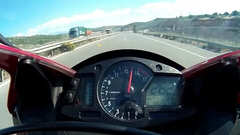 Honda CBR600 top speed - YouTube