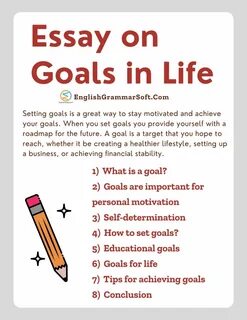 Essay on Goals in Life - EnglishGrammarSoft